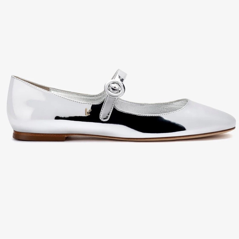 Larroude Silver Metallic Flats - Picture 8 of 10